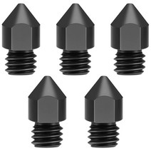 5pcs / lot 3D 프린터 부품 MK8 경화 강철 노즐 1.75mm 0.4mm MK8 Eder 3 CR10 CR10S HOTEND KIT, 검정, 하나