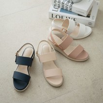 [분홍코끼리](쫀득몰드창) 파우더 웨지샌들_5.5cm