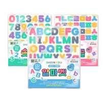 EVA 알파벳 퍼즐 놀이방매트 26p + 테두리 마감제 38p 세트, 혼합색상, 1세트