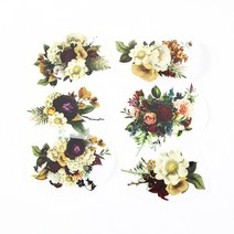 천아트 의류 열전사지 다크한 플라워 6종(g605) 옷리폼 전사지제작, 티비르 다크플라워(607)