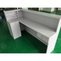 계산대 카운터 포스기 매장 식당 인포데스크 접수대 프런트 인포메이션 옷가게 16, 160x80x110cm, 화이트왼쪽