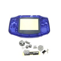타프쉘 게임 보이 어드밴스 쉘용 풀 세트 교체 하우징 쉘 전도성 고무 패드 버튼 셸 GBA IPS 케이스, 01.중국_04.클리어 블루