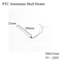 산업용 열풍기 공업용 150x30mm 12V PTC 알루미늄 쉘 히터 일정한 온도 조절기 서미스터 세라믹 공기 난방, 06 200x21mm_18 220V 250C