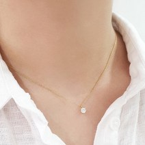 단블랙 쟈스민 다이아 펜던트 목걸이 925실버
