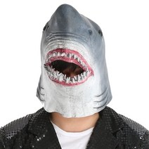 상어가면 라텍스 할로윈 파티장식, 1개, 가로50cmX세로37cm