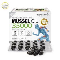 HEALTHWIN Mussel Oil 헬스윈 초록입홍합오일 35000 60캡슐, 1개, 1개
