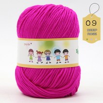 뜨개도안 50g 원사 유아 실크 핸드 니트 코튼 크로 셰 132 미터 베이비 블랙 스웨터 Hilos Para Tejer, [09] 1pc 09