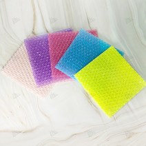 하트모양 파스텔 컬러 에어캡 뽁뽁이 포장지 선물 충격 방수, E) 20X20cm 그린