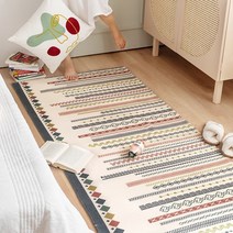 거실면카페트 북유럽 레트로 코튼 린넨 깔개 민족 스타일 침대 옆 담요 문학 홈스테이 다다미 베이 창