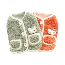 코코스튜디오 강아지옷 양털 강아지 후리스 조끼, 양블리 겨울 조끼/그린
