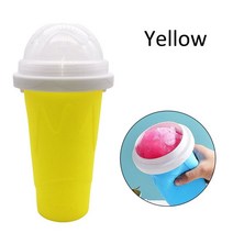 빠른 냉동 스무디 컵 홈 메이드 밀크 쉐이크 병 슬러시 및 메이커 냉각 아이스크림, [03] yellow