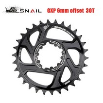 mtb 오프셋 3°6°gxp 자전거 크랭크 세트 자전거용 고정 링 기어 gxp mtb 30t-40t sram 1112s nx xx xo gx gxp11, 6mm 오프셋 블랙 30t