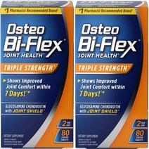 오스테오바이플렉스 조인트 헬스 트리플 스트랭스 코티드 타블렛, 80개입, 2개, 80정