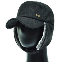 플릭앤플록 LJO02.단색 털귀달이 중년 남성 캡모자 트래퍼햇 겨울 방한 모자