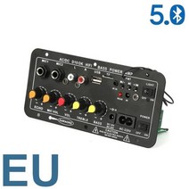 소리증폭기 Woopker 블루투스 오디오 앰프 보드 서브 우퍼 듀얼 마이크 120W 4옴 812인치 스피커용 12 24V 110 220V AMP 모듈, UK