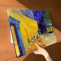 더 아트 컴퍼니 명화 두꺼비집 가리개 64종(1-30번) 마티스 모네 고흐 클림트 피카소 호퍼 호크니 모지스 몬드리안 포르나세티 배전함 차단기 커버 현관 그림 액자 인테리어, 19. 고흐 카페테라스 D