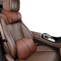 힙착 요추 차량용 허리 받침대 PU 가죽 자동차 목 베개 시트 머리 받침 지지 메모리 폼 베개 자동 요추 패드 곡선 허리 쿠션, 18 set 1