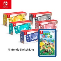 닌텐도 스위치 라이트 lite + 모여봐요 동물의 숲, 라이트 lite 터콰이즈 + 모여봐요 동물의 숲