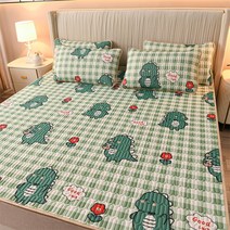 라텍스 돗자리 베개커버 세트 A라인 침대 쿨링 돗자리 여름 세탁기 가능 비보뉴 I933K496, 공룡