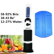 BRIX HONEY REFRACTOMETER 58 ~ 92% RHB-90 ATC 농도를 제어하는 잼 시럽 45% OFF, One Color_CHINA, One Color_CHINA, 상세 설명 참조0