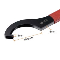 C 타입 후크 스패너 렌치 콜릿 척 38-42mm 고정 용 빨간색 미끄럼 방지 고무 손잡이가있는 라운드 너트 제거 핸드 툴, [02] C 45 52mm