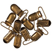 West Coast Paracord 1-inch Clips – Sewing and Utility Notions for Overalls and Trousers – Fasteners, 5Pack, Bronze