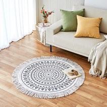 모던하우스 프린티드 타슬 원형러그 인디언_R100 CB3523006