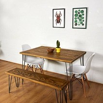 헤어핀 철재 다리 블랙앤 화이트 2칼라 높이4종 4개1세트 식탁 책상 테이블 좌탁 협탁 DIY 가구 다리, 610, 블랙
