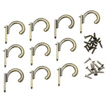 벽걸이 후크 키 홀더 레터 랙 행거 장식 정리 주방 다이닝 바 도구 가방 레트로 옷걸이 10 개, 청동