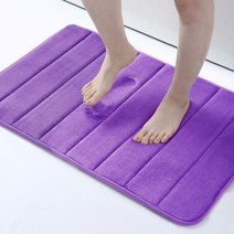 실리콘 목욕 매트 미끄럼 방지 샤워 욕실 러그 메모리폼 카펫 부드러운 발 돌 바닥 초흡수성 빠른 건조, 33 purple