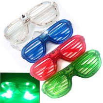 LED셔터쉐이드안경 클럽 LED안경 램프안경, 그린