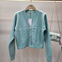 무자크 진주버튼꽈배기크롭가디건MM9WKC01