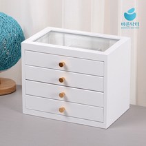 바른닥터 원목 악세사리보관함 정리함 수납함 4단