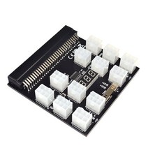 PCI-E 12V 1200W 17x6Pin 서버 브레이크 아웃 보드 전원 공급 장치 어댑터 디스플레이 화면 카드 모듈 커넥터 액세서리, 단일옵션