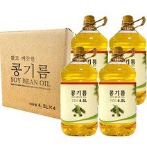 대두유 콩기름 콩식용유 18L (4.5L X4병) 100% 업소용 대용량, 단품