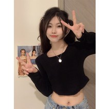 춘추얼짱 순색 쭈리 긴팔티셔츠 이너