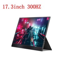 173 인치 초박형 1080p 휴대용 모니터 300Hz 높은 재생율 노트북 외부 화면 스탠드 포함, 01 17.3inch 300hz_03 AU 플러그