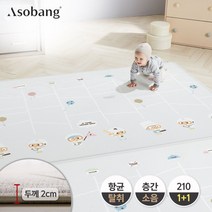 [아소방] 2P세트 프라임 놀이방매트 뽀로로 꿈나무 210 (210x140x2cm), 상세 설명 참조