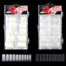 바르나 풀팁 100입 2종 네일팁 인조손톱, 1개, 02_풀팁100입(투명형)