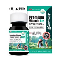 비타민b 12 메틸 코발라민 영양제 식약청 인증 추천 고용량 500 엽산 대사 신경 효능 아데노실 시아노코발라민 비 삐 단일제 단일 성분 제품 캐나다 건강기능식품 식약처 인정 약국, 1통, 민쓰네가게 1통당 90정