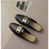 EAGLE PEAK메탈 버클 여성 뮬 블로퍼 젤리슈즈 구두 슬리퍼 플랫슈즈