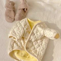 쿠키몰 강아지 겨울 깔깔이, 옐로우