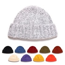 커먼하우스 두툼 기모 왕골지 니트 숏비니 짧은 겨울 와치캡