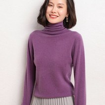 순수 울 캐시미어 스웨터 가을/겨울 파일 칼라 풀오버 캐주얼 니트 탑스 여성 긴팔 재킷