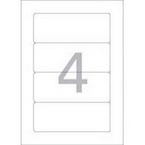 Formtec 화일인덱스용 라벨지 LQ 3626 4칸 20매 사이즈 160X60