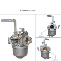 Tool Parts 도구 부품 MZ175 기화기 맞는 YAMAHA EF2600 EF2700 2KW 발전기 4 스트로크 YP20G YP30G 수도 펌프 수화물 가솔린 기화기 카비