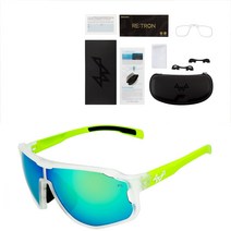 소다몬 RETRON RT3301 시리즈 편광 변색 스포츠 선글라스 전용케이스 클리너 도수클립 코패드, [7] RT3301-C07 그린편광