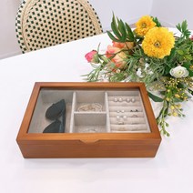 유니쳐 핸드메이드 악세사리 보관함 1단/2단 고급 원목 정리함 보석함, 1단 악세사리 보관함, 1개