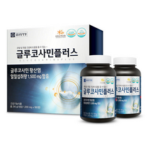 종근당건강 - 글루코사민 플러스 1 400mg 90정 식약처 식약청 인정 인증 해썹 haccp 관절 연골 뼈 영양제 노약자 무릎 대용량 콘드로이틴 엠에스엠 솔가 솔루션, 180캡슐X2개