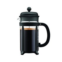 Bodum Java 프렌치 프레스 커피 차 메이커 SAN 플라스틱 비산 방지 유리병 포함 34온스 블랙